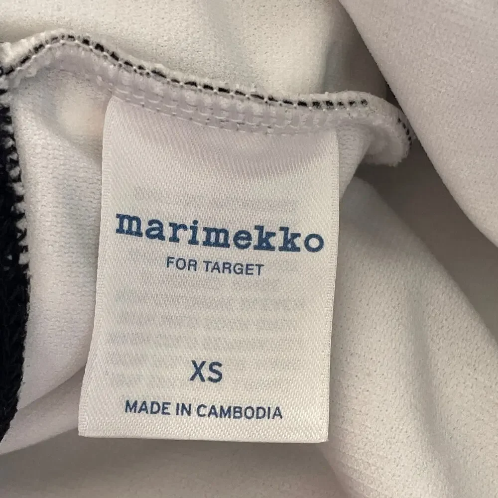 Marimekko For Target White Black Mod Tankini Swim Top SZ XS